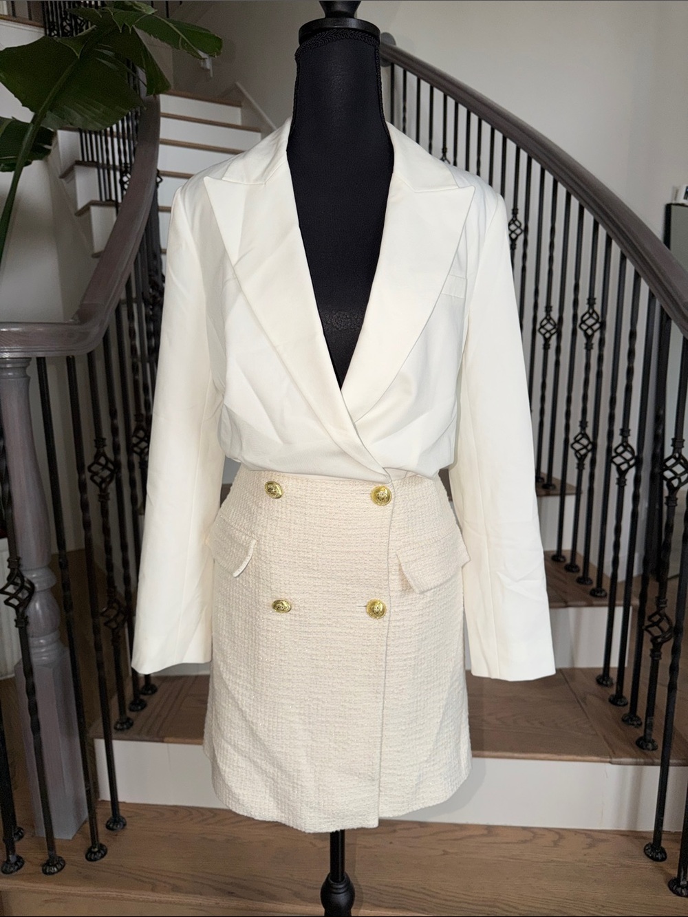 NWT Derek Lam Crosby Cream Two-Tone Blazer Dress (size 8) Plz read description